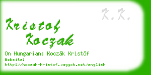 kristof koczak business card